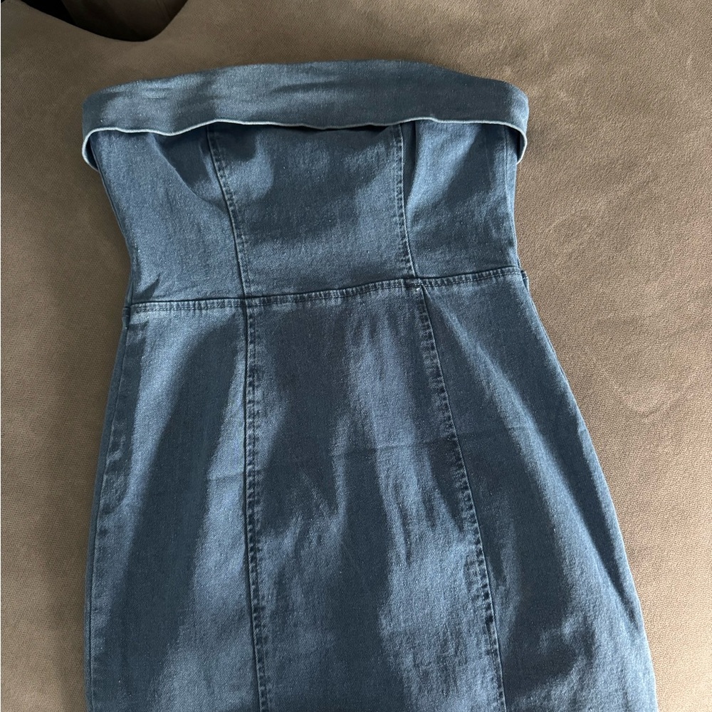 Amazon Strapless Denim Dress